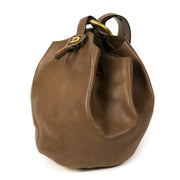 Delvaux Brown Leather Rose des Vents Bucket Bag