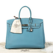 Hermès Birkin 35 Bleu Jean PHW kopen en verkopen aan de beste prijs bij Labellov