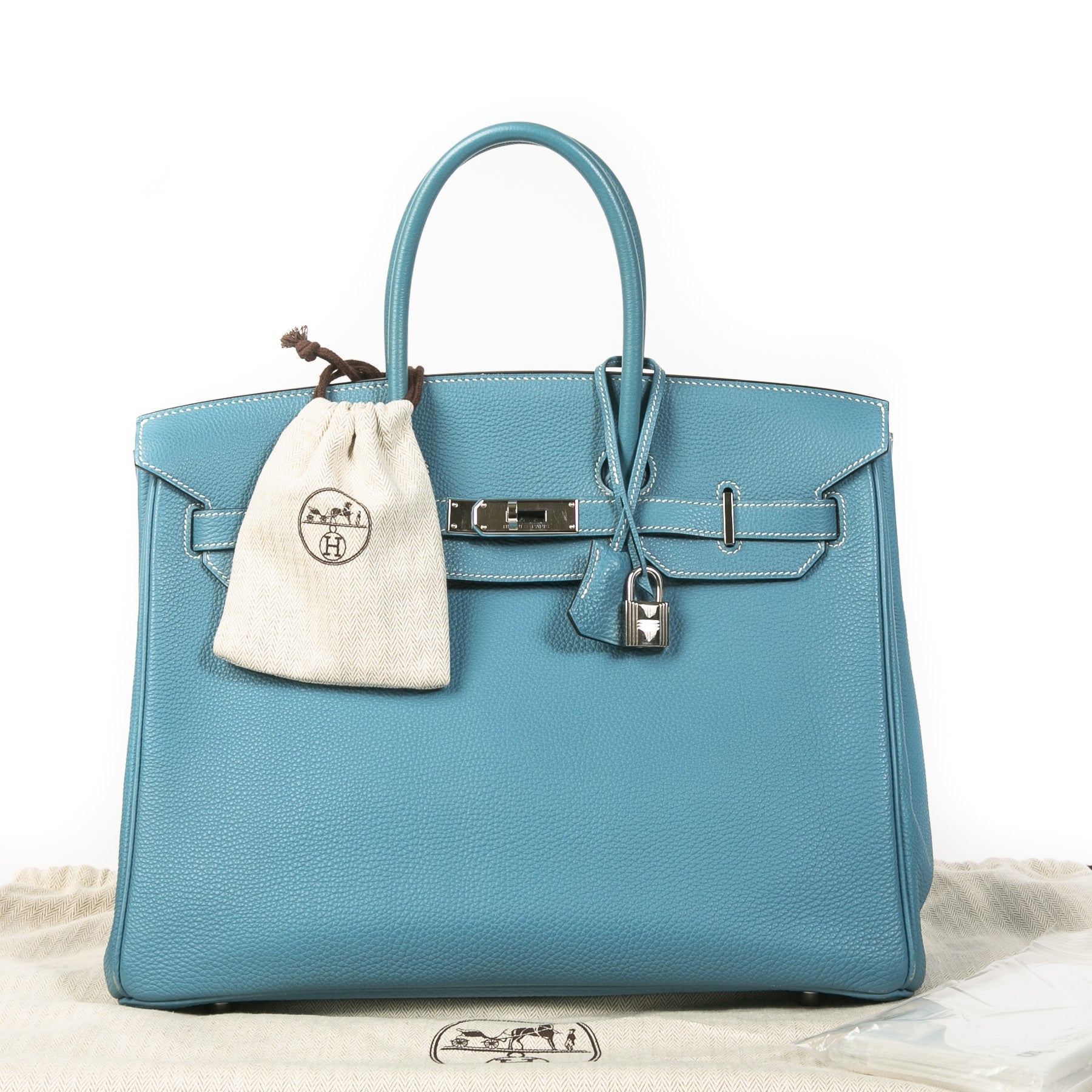 Hermès Birkin 35 Bleu Jean PHW kopen en verkopen aan de beste prijs bij Labellov