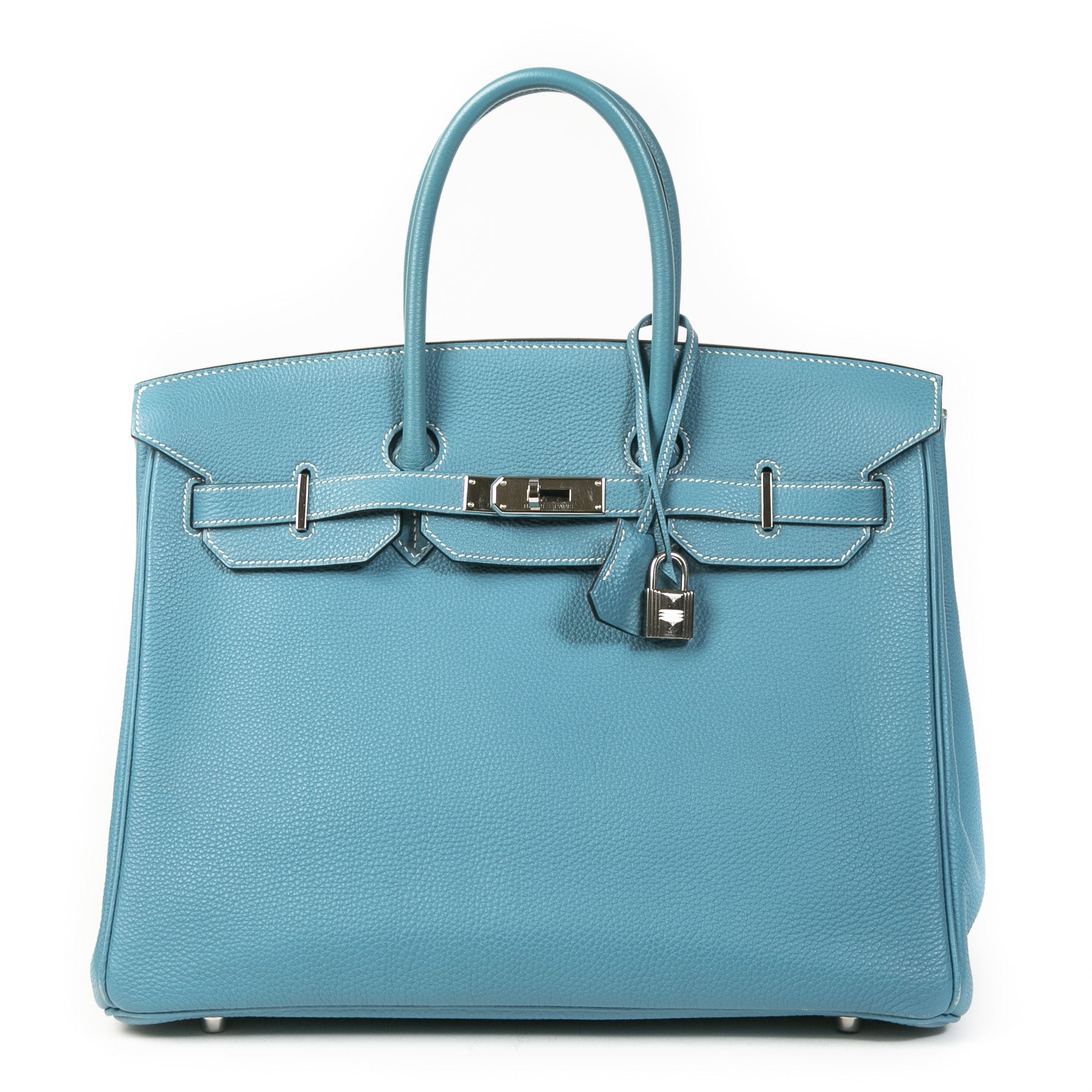 Hermès Birkin 35 Bleu Jean PHW for the best price at Labellov secondhand luxury
