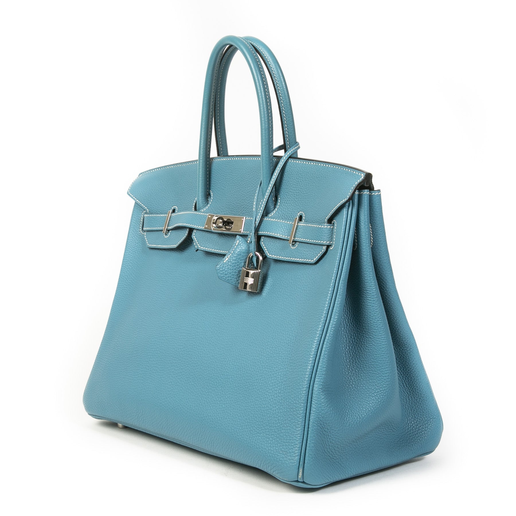 We buy and sell 100% authentic Hermès Birkin 35 Bleu Jean PHW