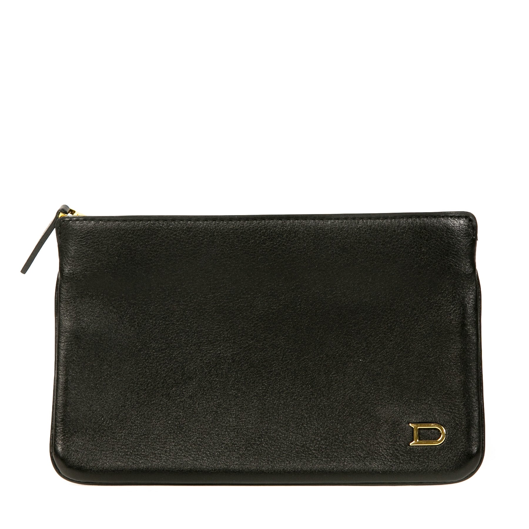 Authentic second-hand vintage Delvaux Black Pouch buy online webshop labelLOV