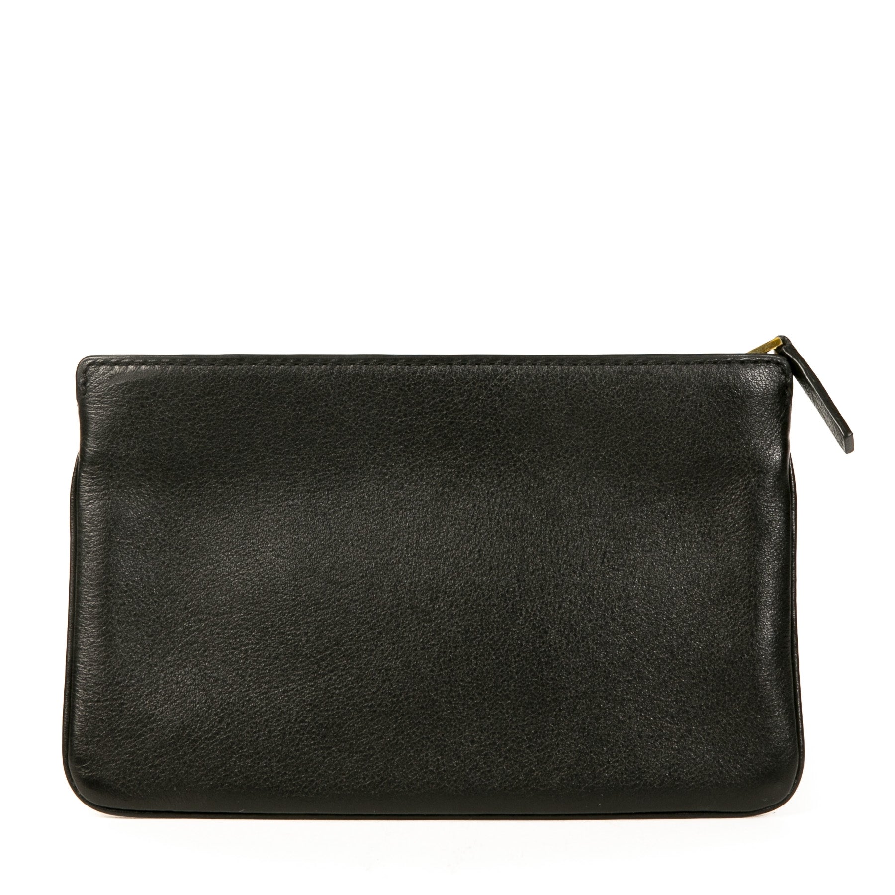 Authentieke tweedehands vintage Delvaux Black Pouch koop online webshop LabelLOV