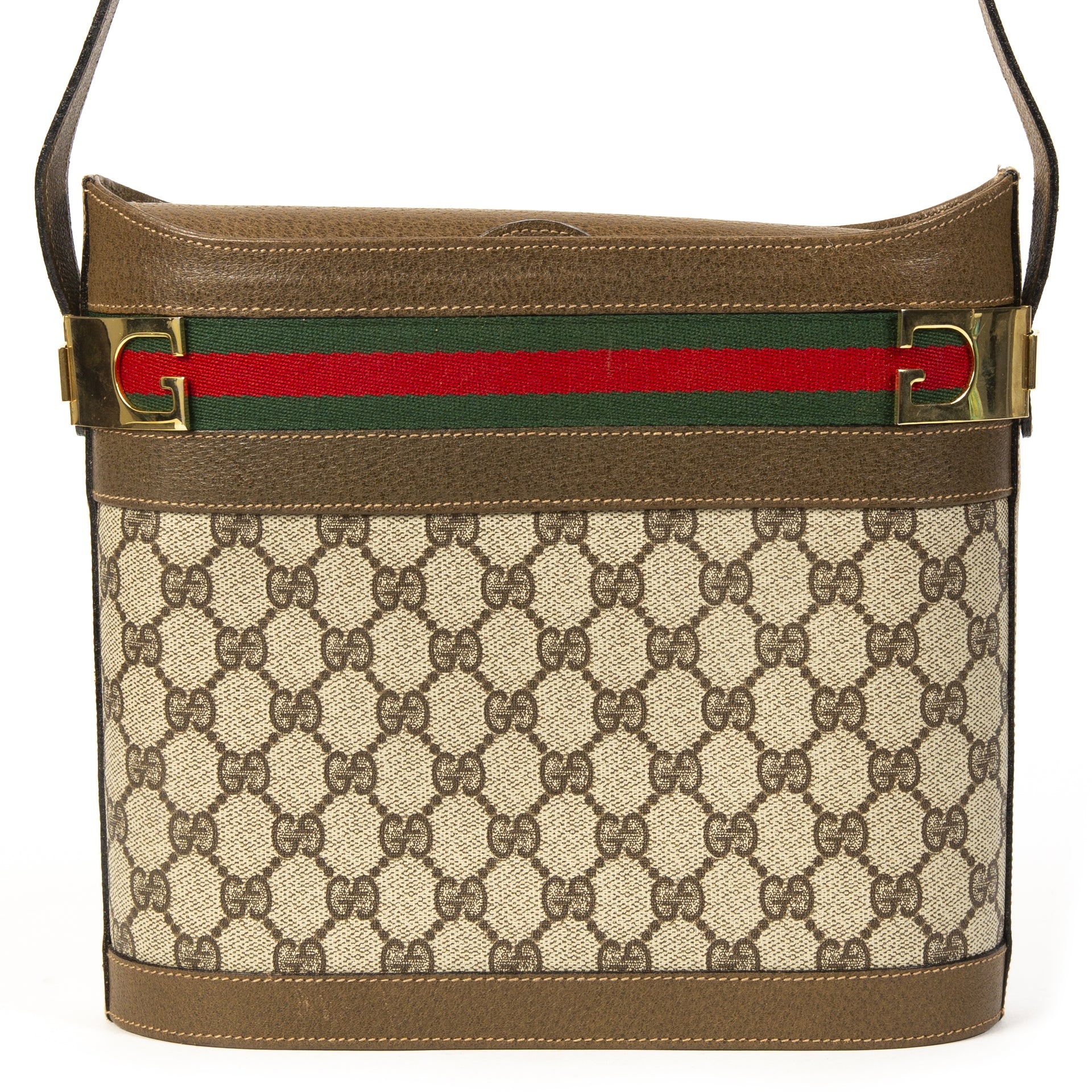 Gucci Vintage Web Monogram Shoulder Bag