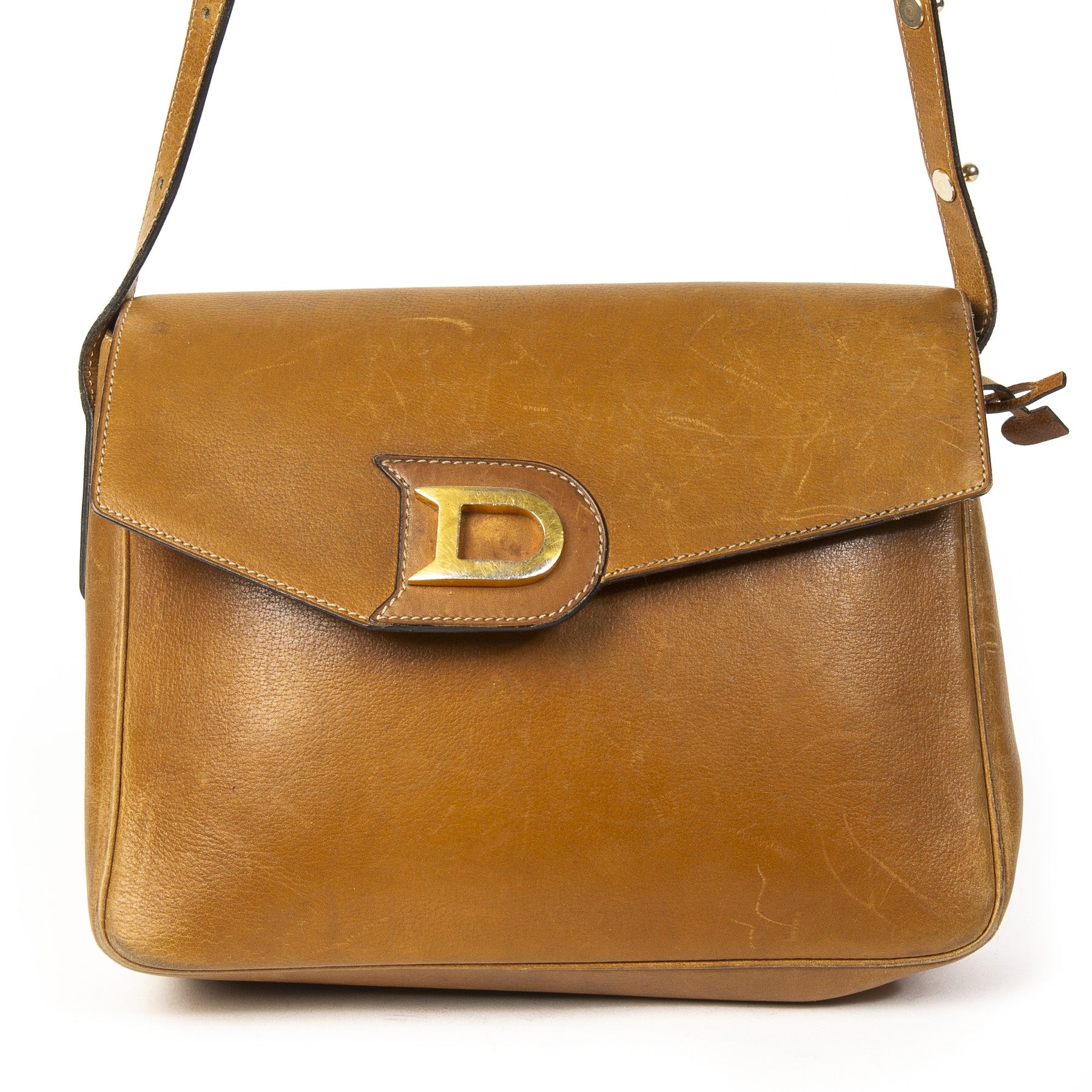 Delvaux Cognac Vintage Cross-Body Bag for the best price at Labellov