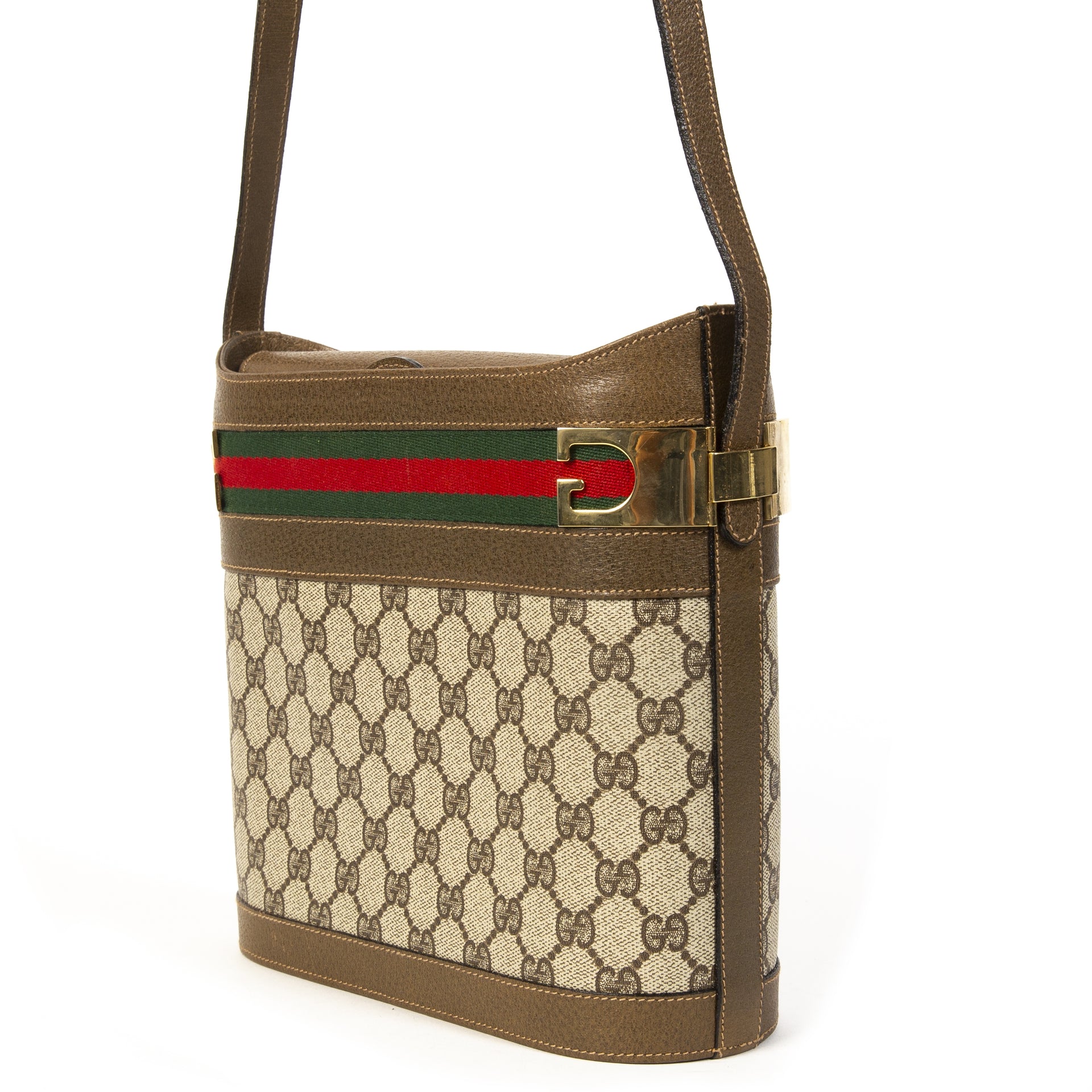 Gucci Vintage Web Monogram Shoulder Bag