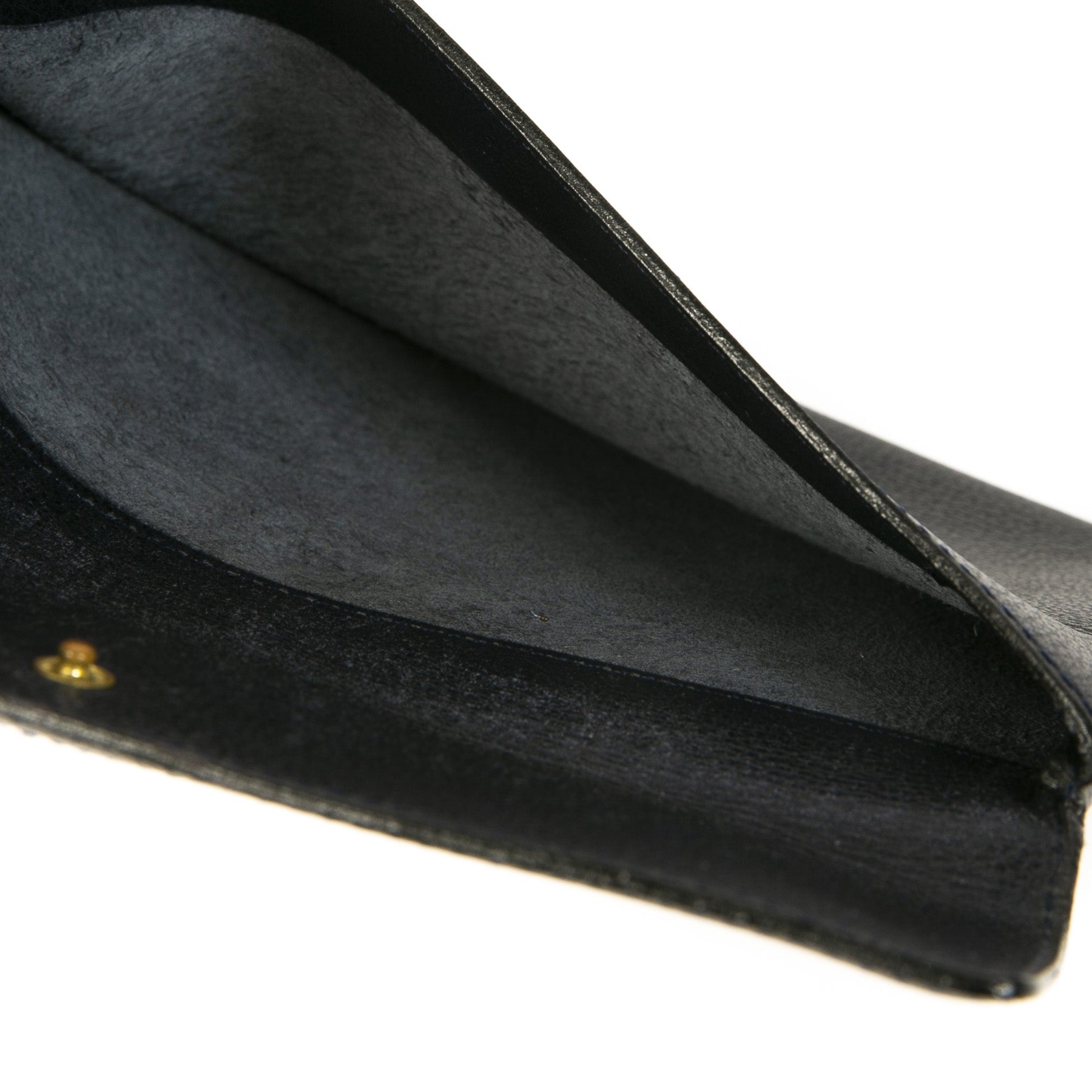Authentique seconde main vintage Delvaux Blue D Wallet achète en ligne webshop LabelLOV