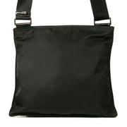 Authentic second-hand vintage Prada Black Nylon Messenger Bag buy online webshop LabelLOV