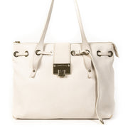 Jimmy Choo White Leather Shoulder Tote pour le meilleur prix chez Labellov à Anvers