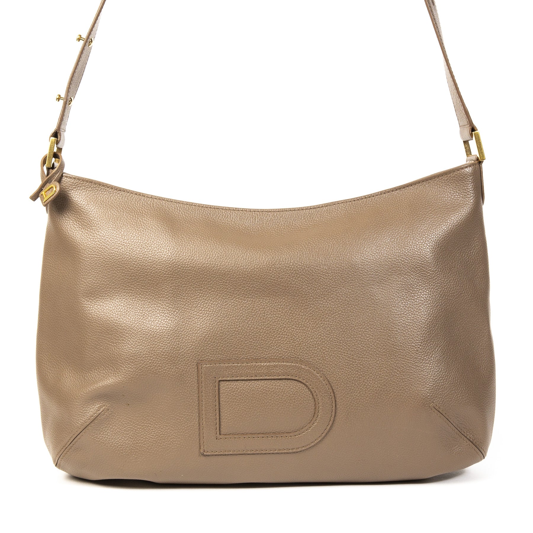 Buy and sell your authentic Delvaux Taupe Louise Besace Leather Bag for the best price