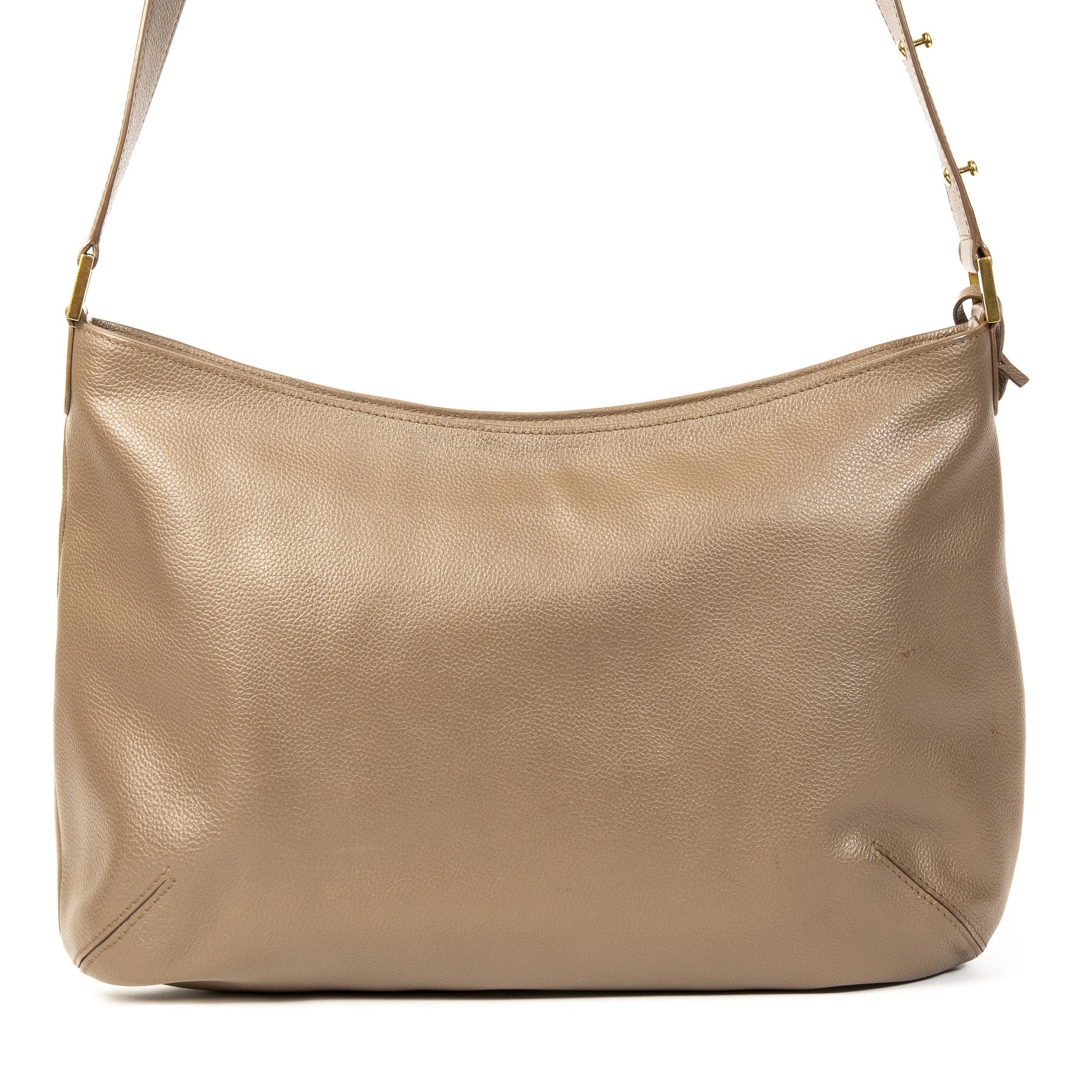 Bent u op zoek naar een authentieke Delvaux Taupe Louise Besace Leather Bag