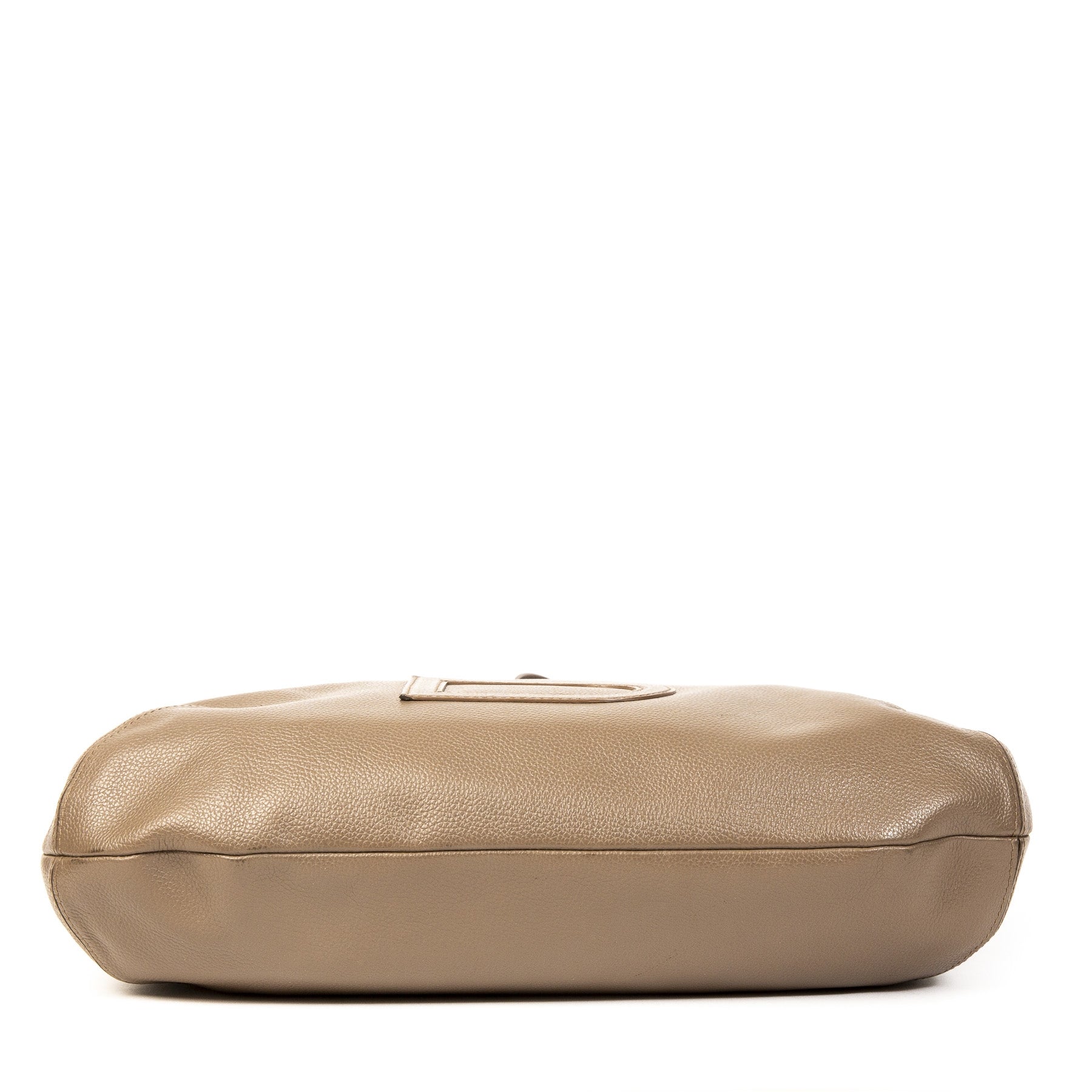 Delvaux Taupe Louise Besace Leather Bag for sale online at Labellov