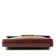 Authentieke tweedehands vintage Delvaux Vintage Burgundy Crossbody Bag shop online webshop LabelLOV