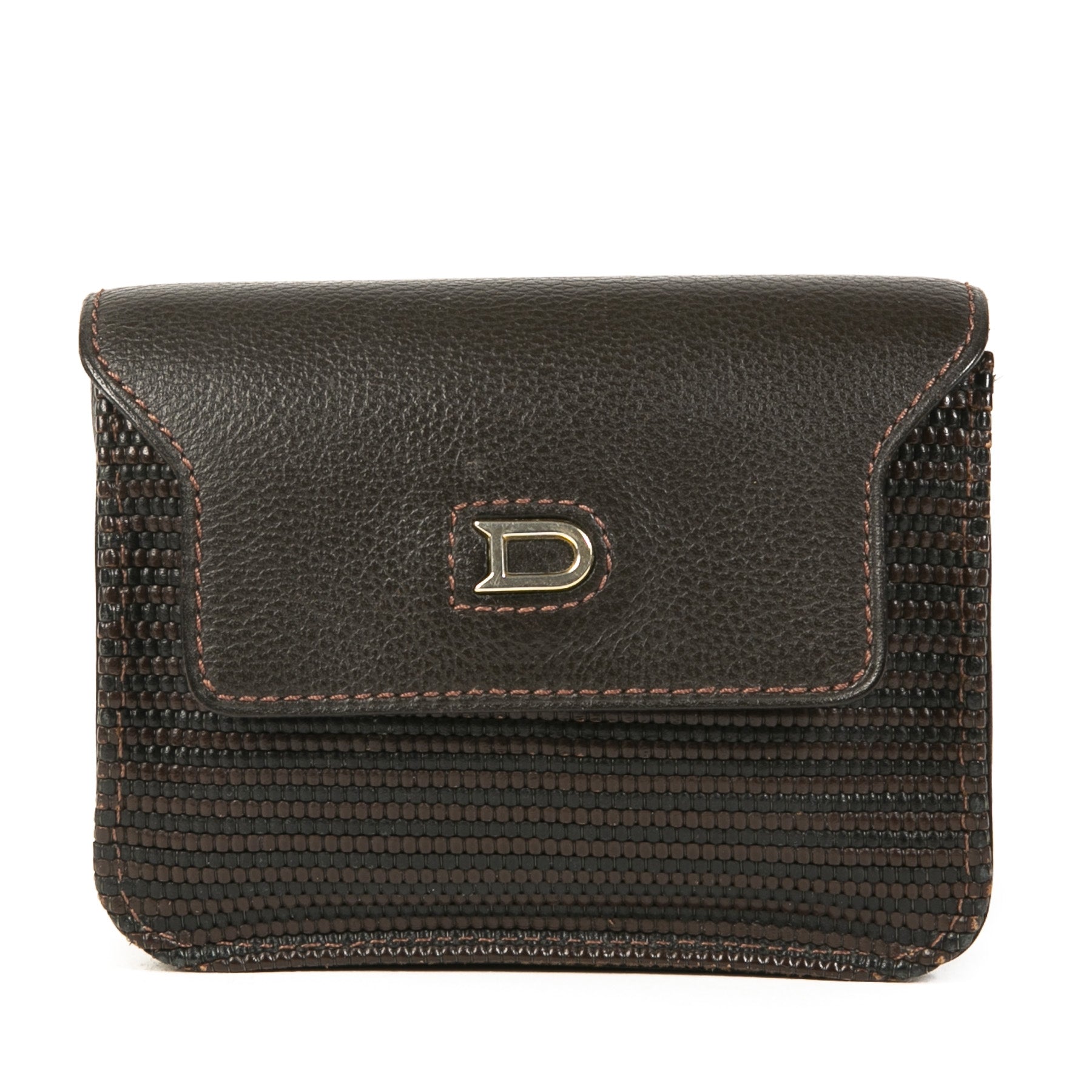 Delvaux Brown Toile De Cuir Wallet