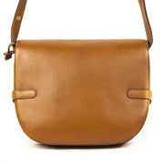 Delvaux Cognac Saddle Flap Bag