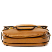 Delvaux Cognac Saddle Flap Bag