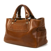 Authentieke Tweedehands Céline Cognac Leather Top Handle Bag juiste prijs veilig online shoppen luxe merken webshop winkelen Antwerpen België mode fashion