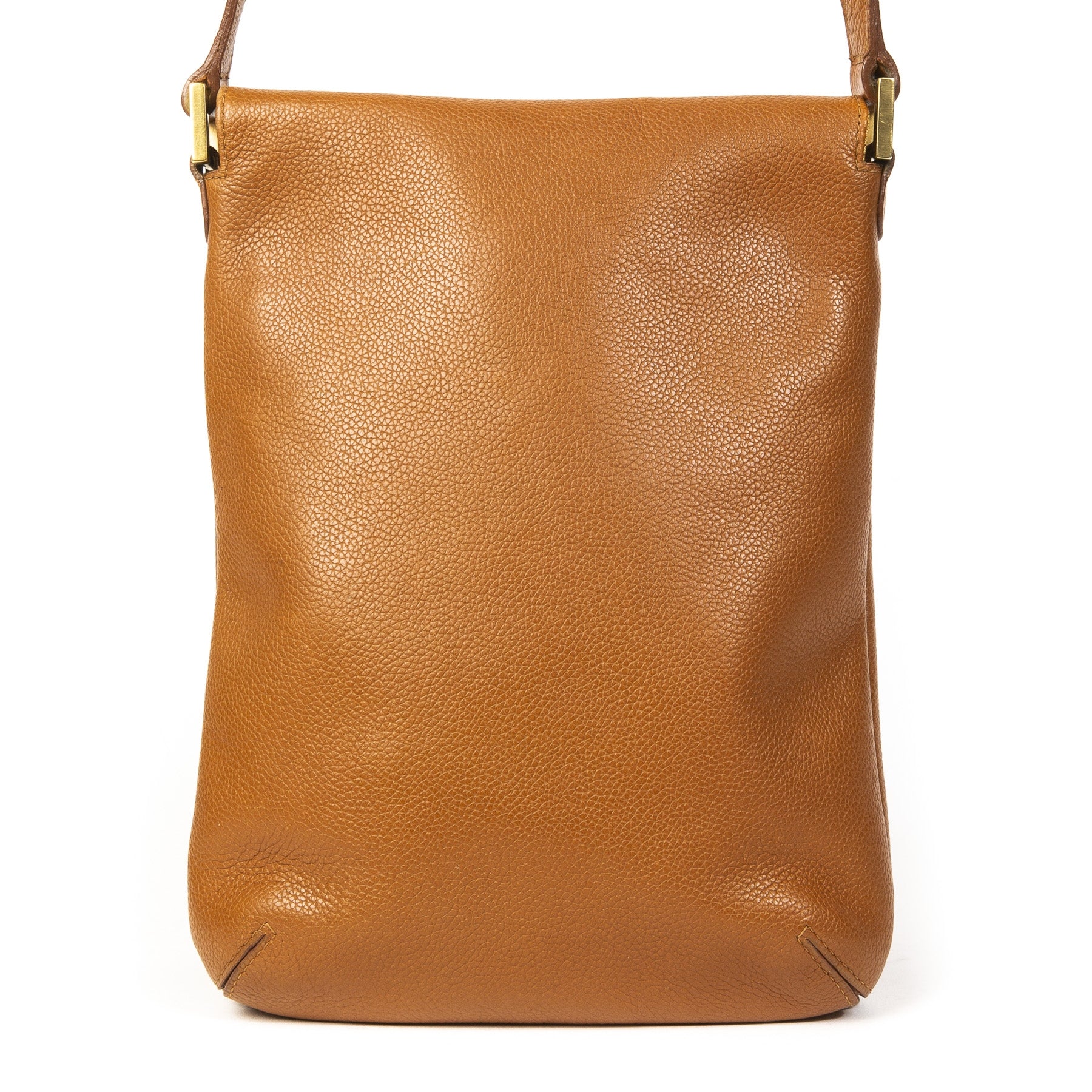 Delvaux Le Louise Baudrier Cognac Shoulder Bag