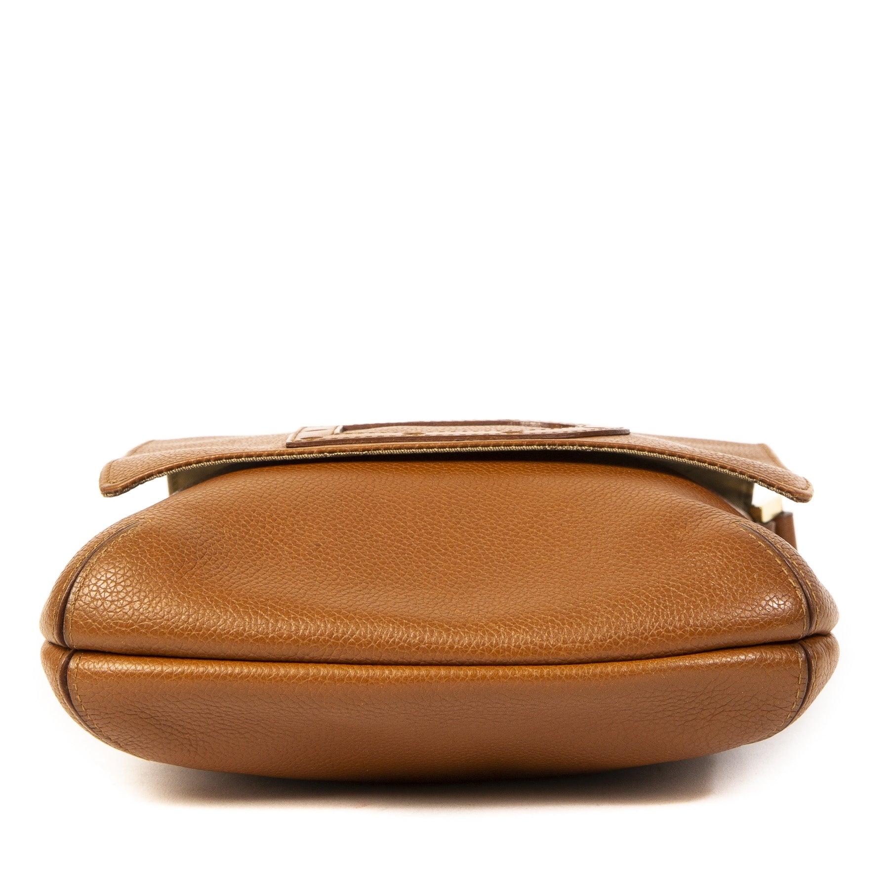 Delvaux Le Louise Baudrier Cognac Shoulder Bag