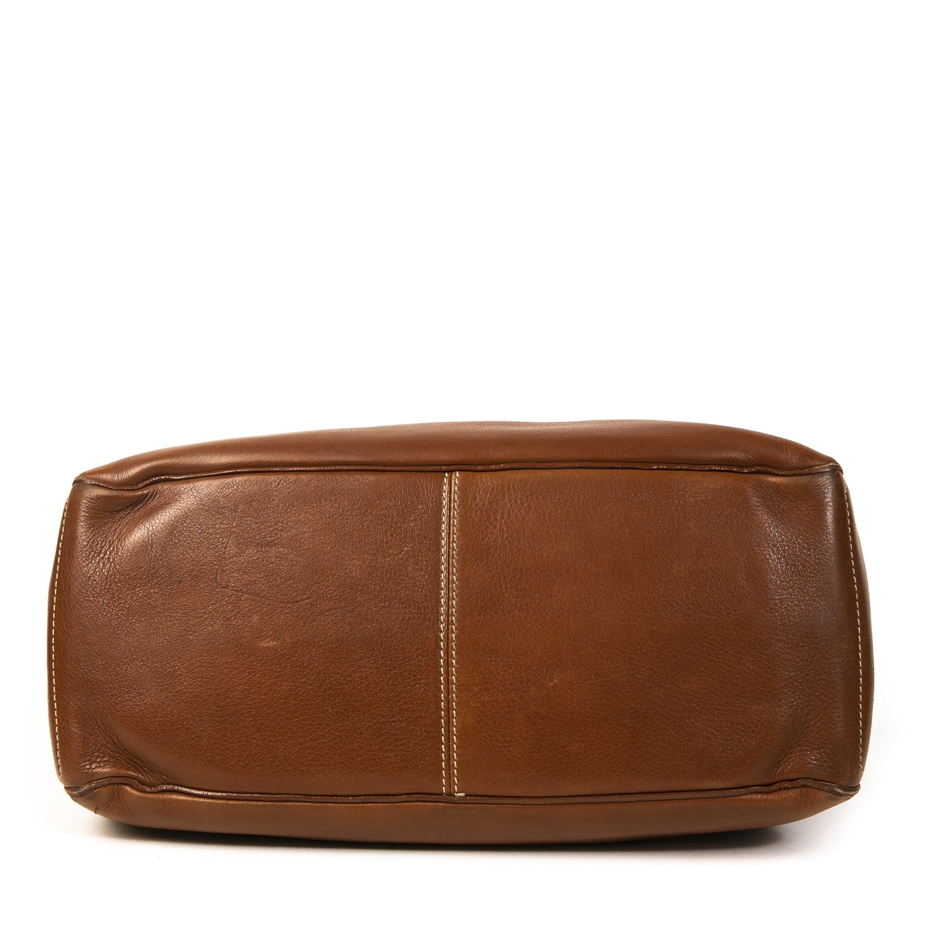 Authentieke Tweedehands Céline Cognac Leather Top Handle Bag juiste prijs veilig online shoppen luxe merken webshop winkelen Antwerpen België mode fashion