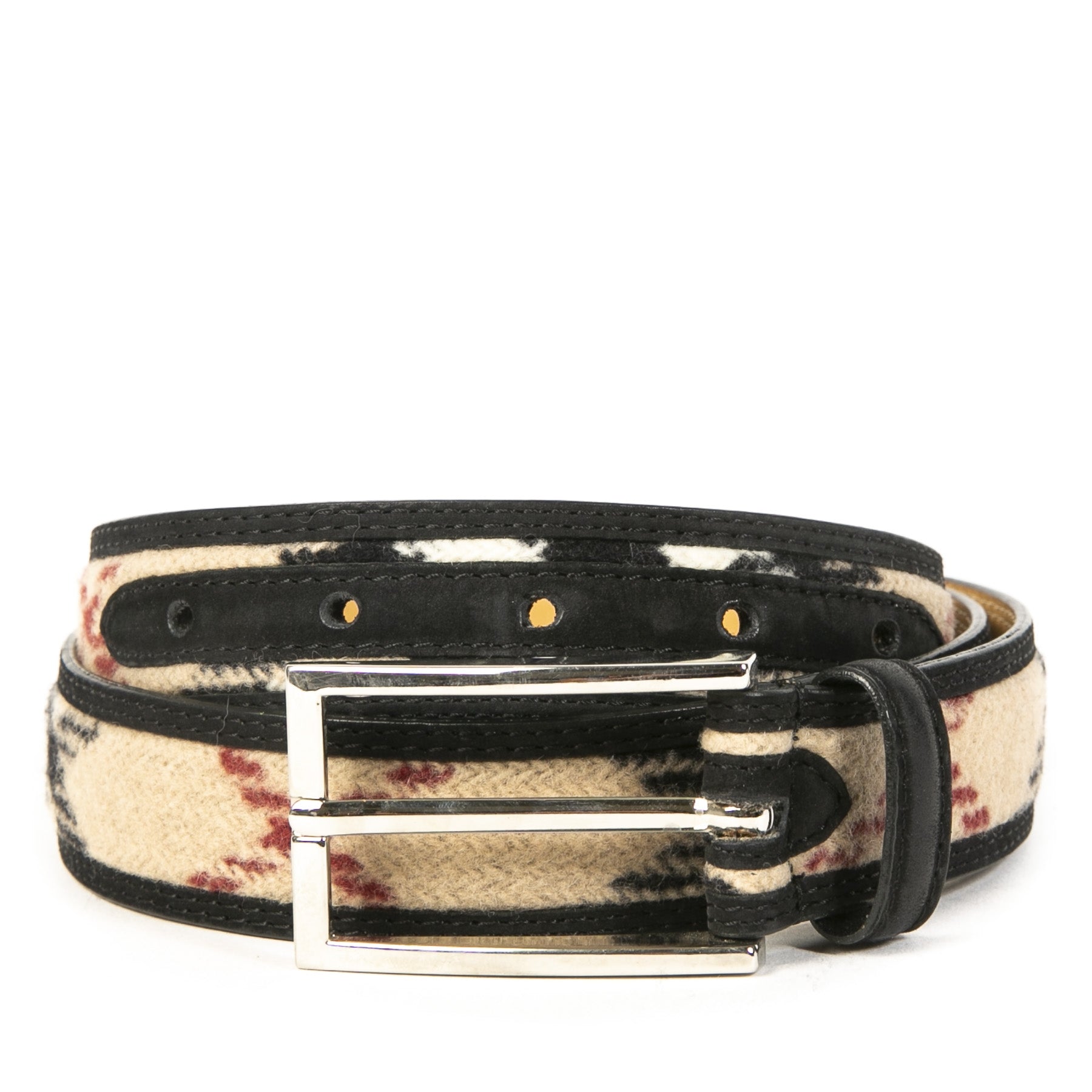 Burberry Wool Check Belt - size 85