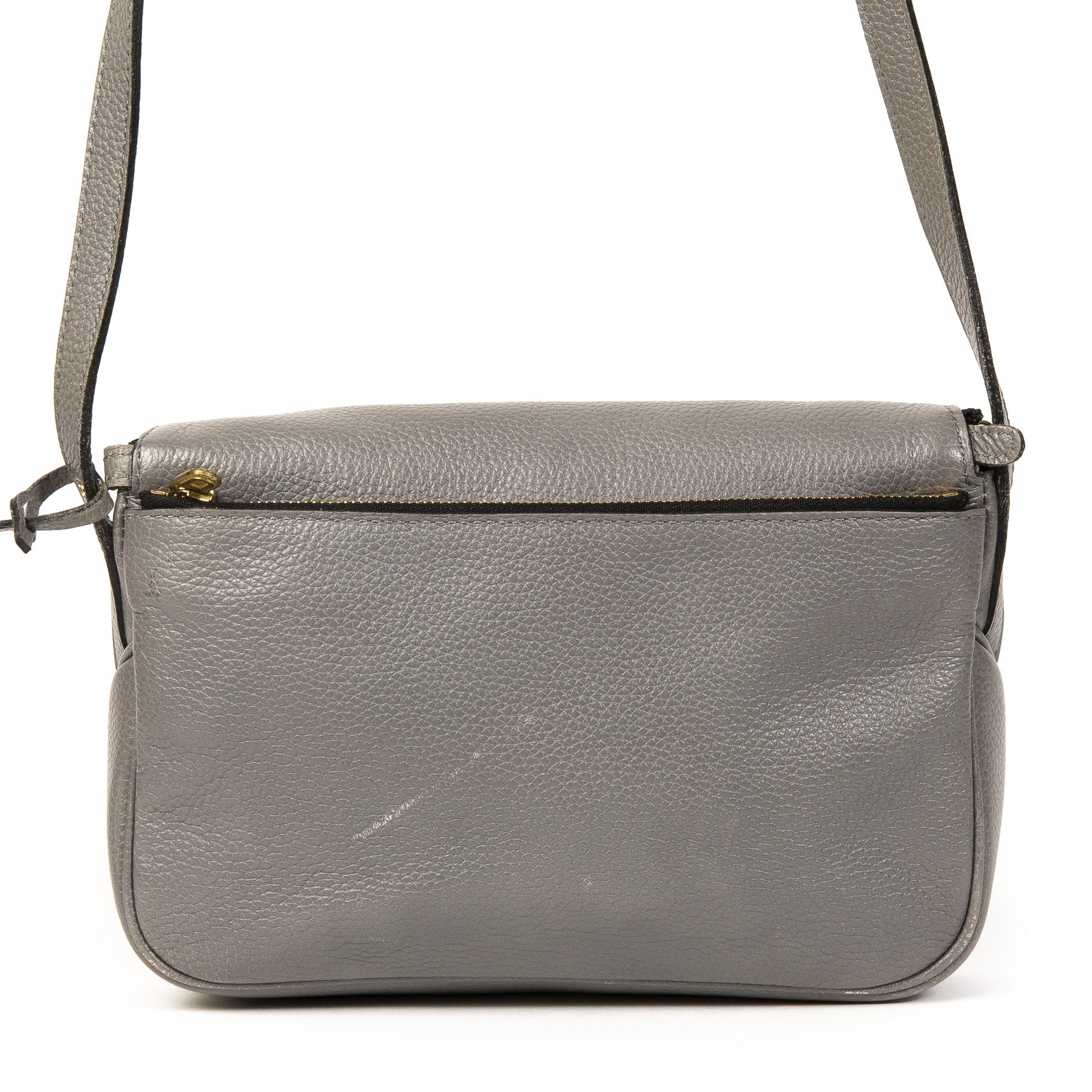 Delvaux Macao Grey Leather Crossbody Bag