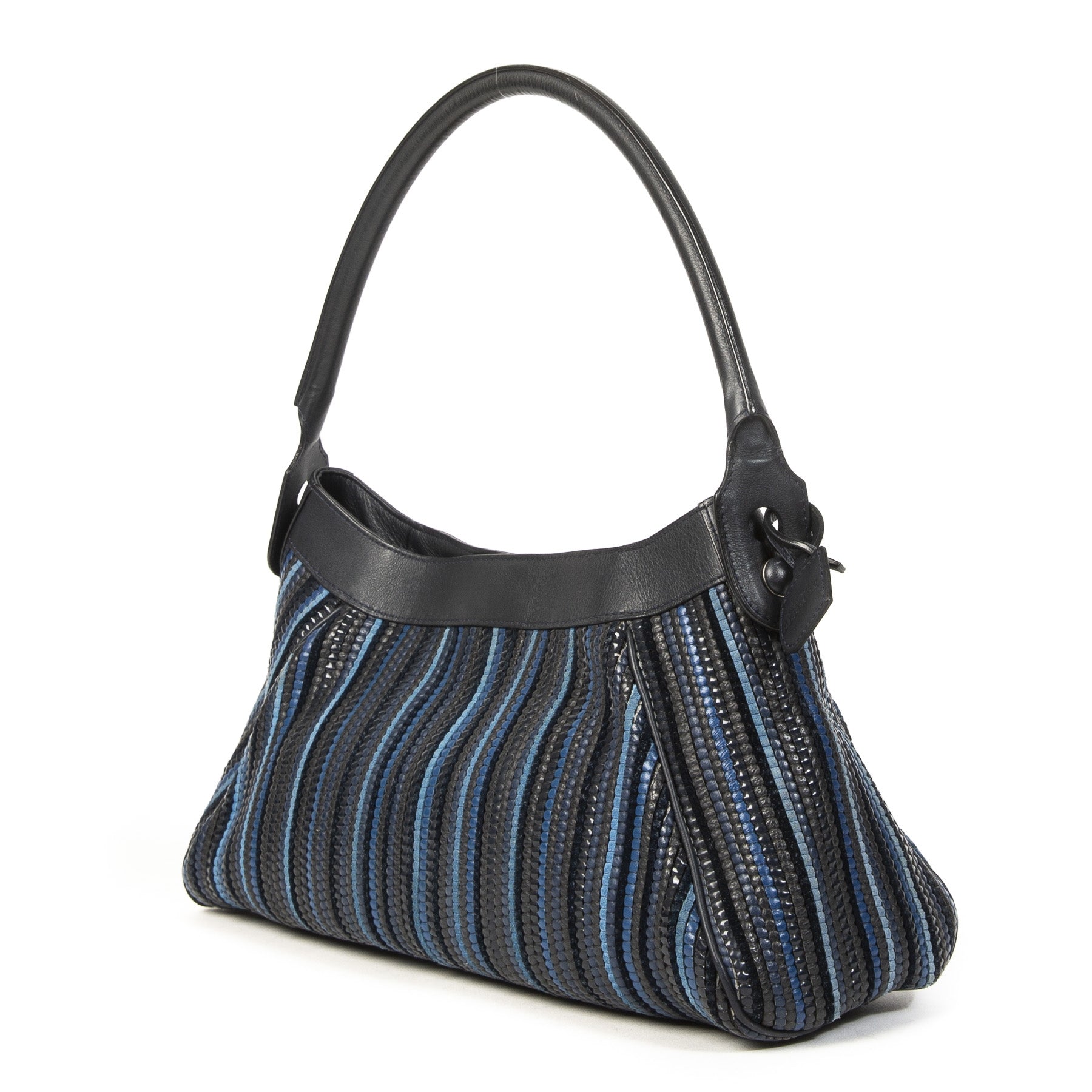 Delvaux Blue Tresse Shoulder Bag