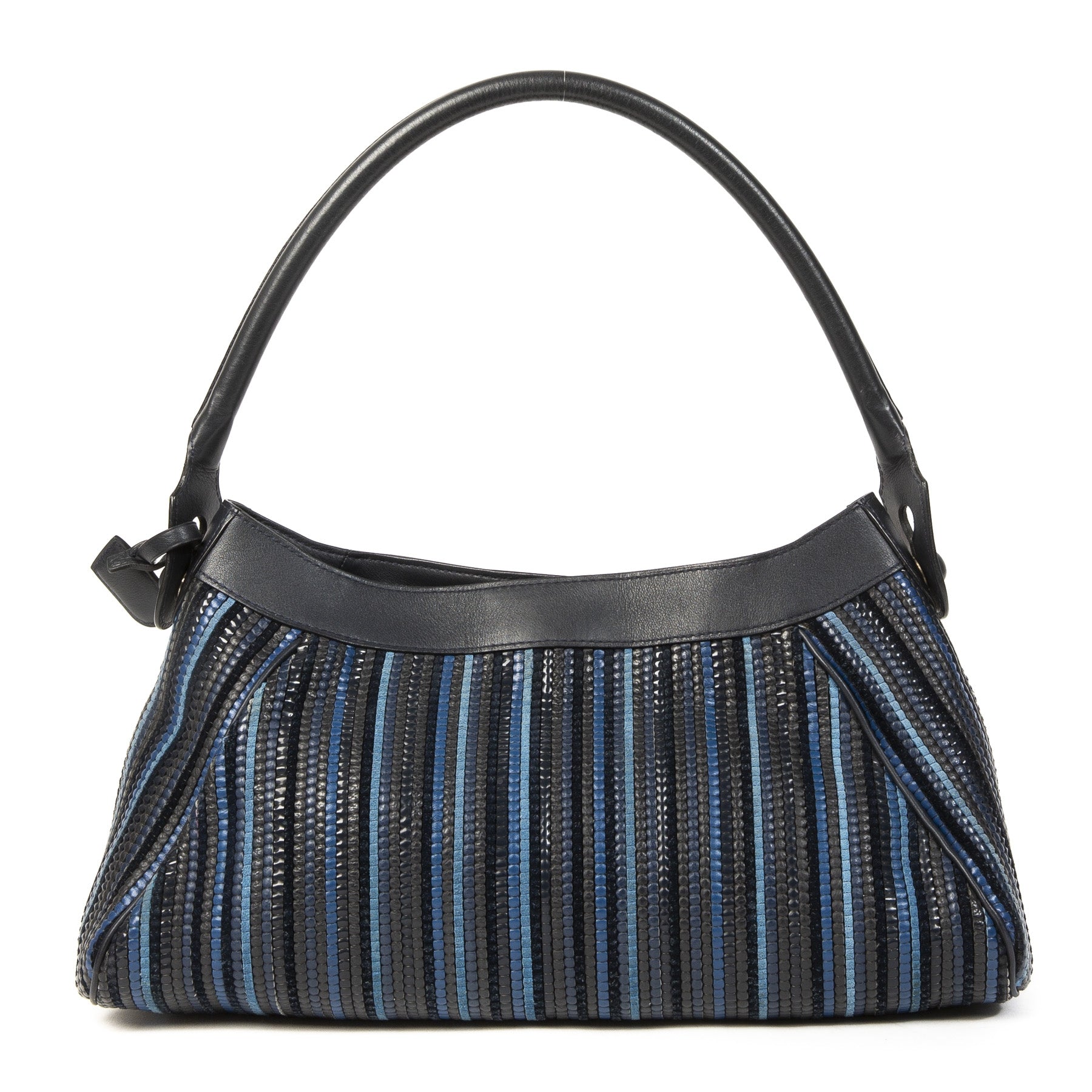 Delvaux Blue Tresse Shoulder Bag