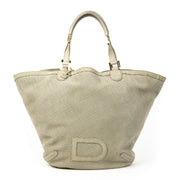 Delvaux Louise Perforated Suede Cabas