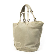 Delvaux Louise Perforated Suede Cabas