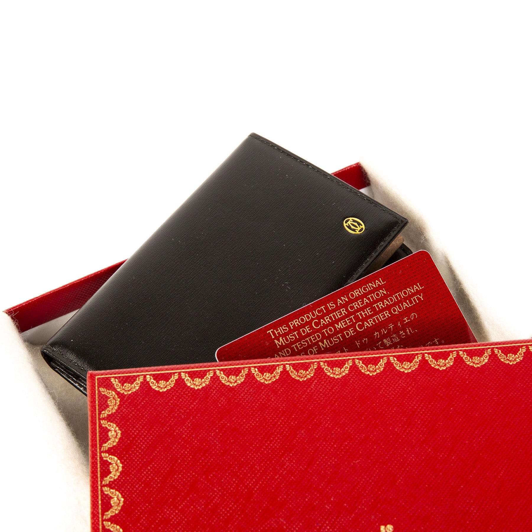Cartier Black Leather Small Card Holder