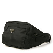 Authentique seconde main vintage Prada Black Nylon Belt Bag achète en ligne webshop LabelLOV