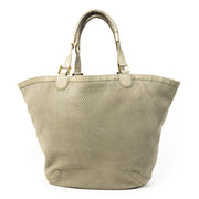 Delvaux Louise Perforated Suede Cabas
