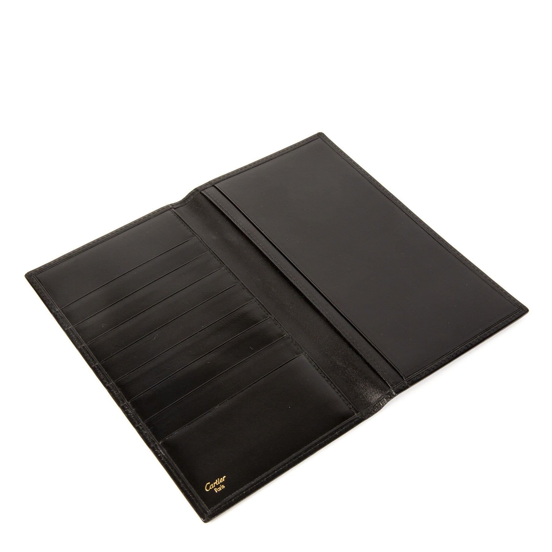 Cartier Black Leather Large Card Holder Wallet