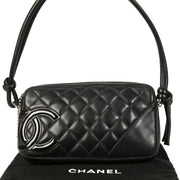 Authentic second-hand vintage Chanel Black Cambon Ligne Pochette buy online webshop LabelLOV