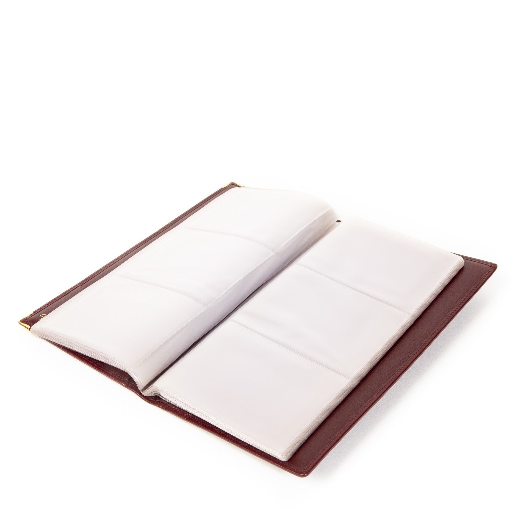Cartier Burgundy Leather Large Business Card Holder