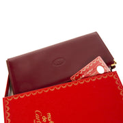 Cartier Burgundy Leather Large Business Card Holder
