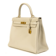 Hermès Kelly 35 Retourne Togo Craie GHW for the best price at Labellov