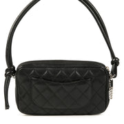 Authentieke tweedehands vintage Chanel Black Cambon Ligne Pochette koop online webshop LabelLOV