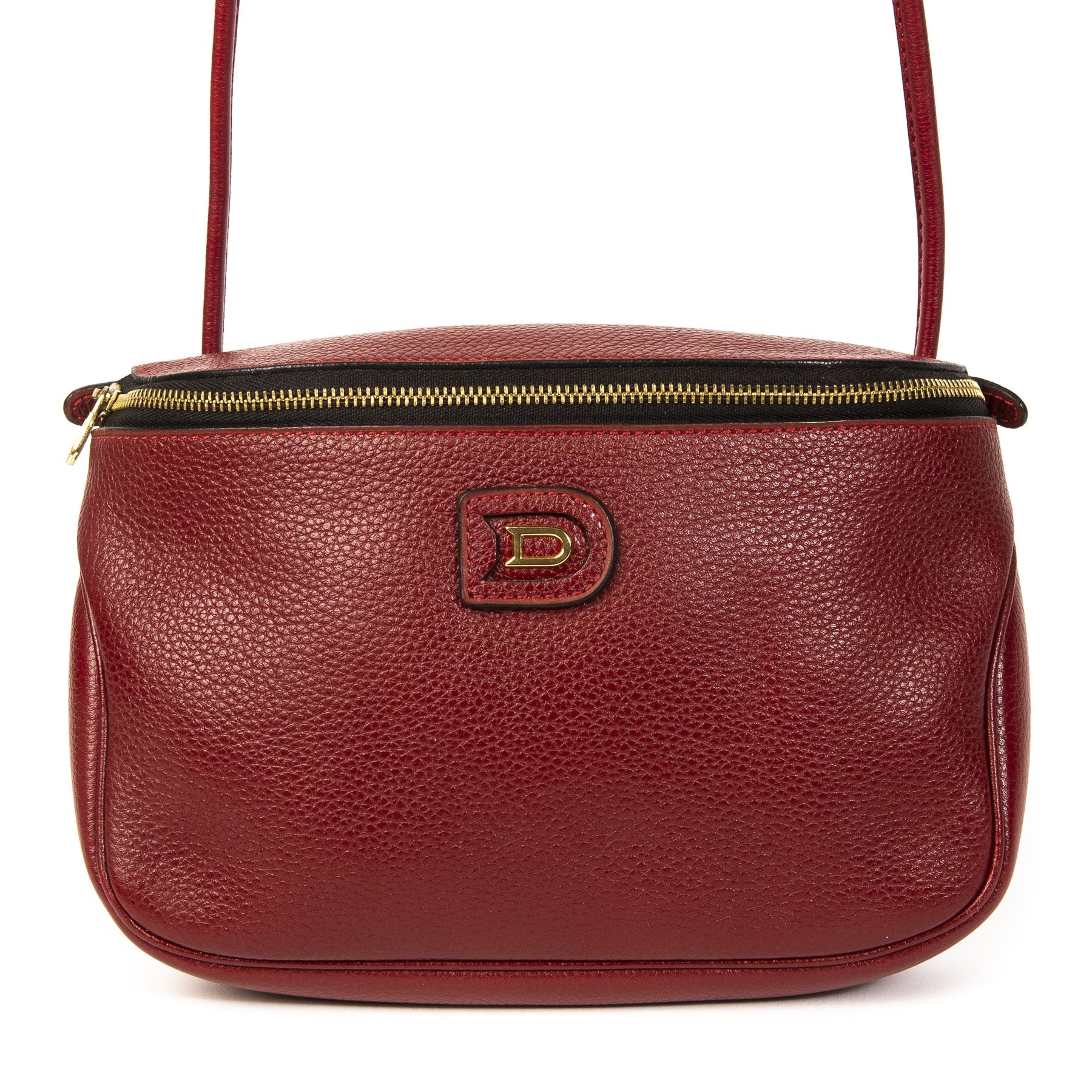 Delvaux Red Leather Crossbody Belt Bag