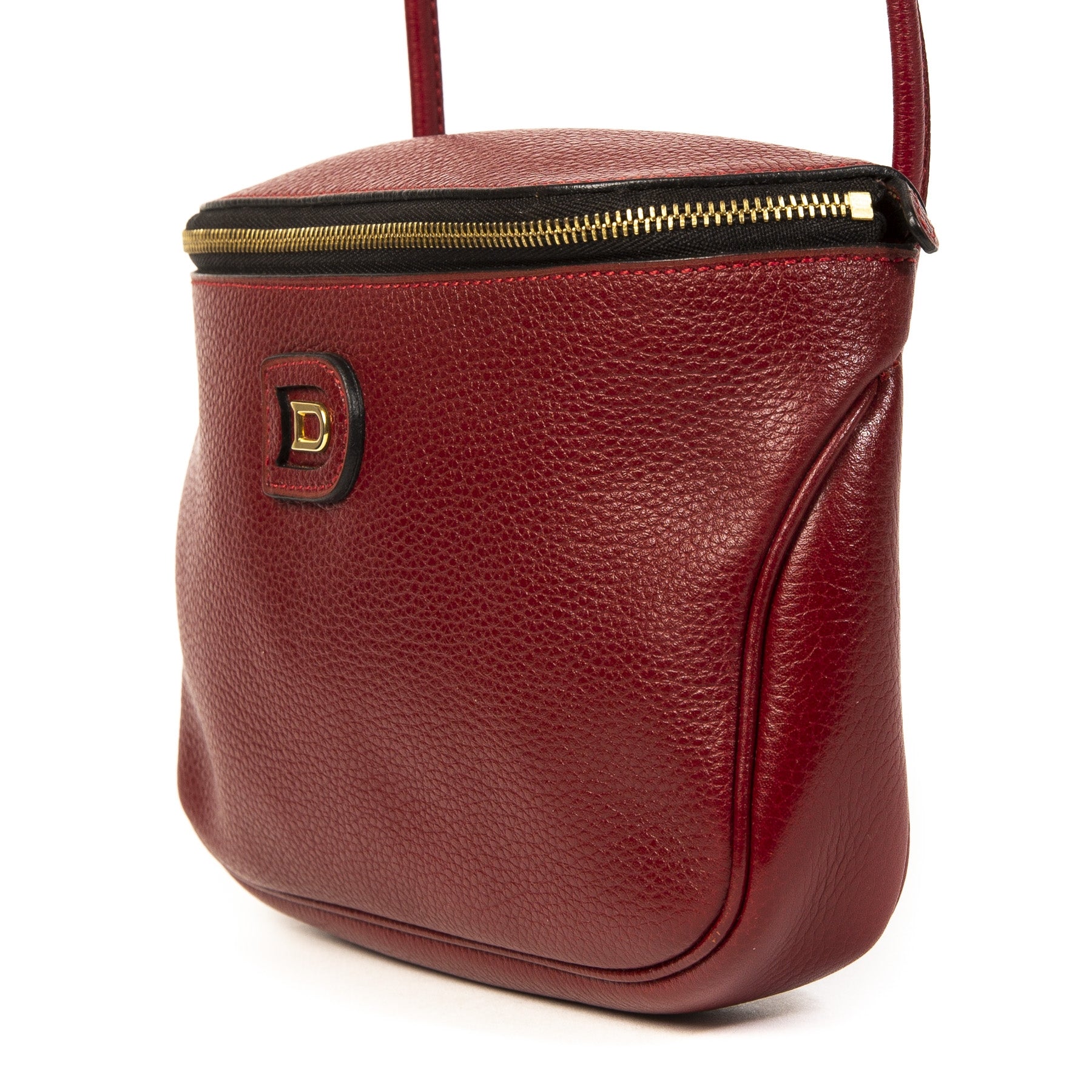 Delvaux Red Leather Crossbody Belt Bag