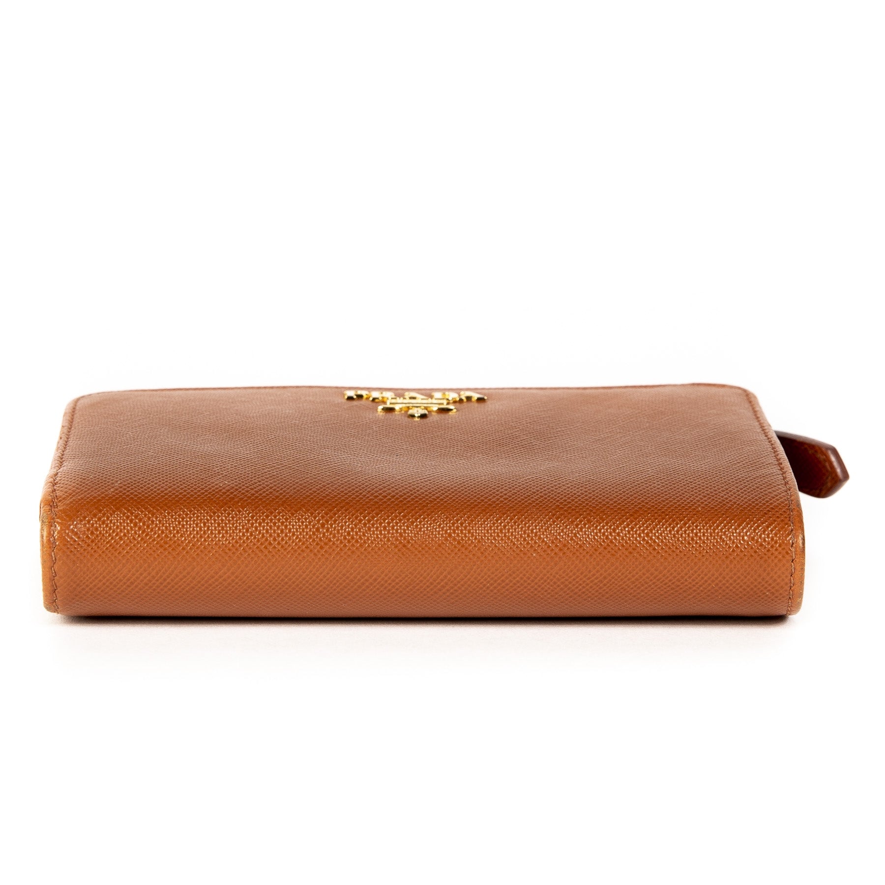 Prada Orange Wallet Lampo Rame