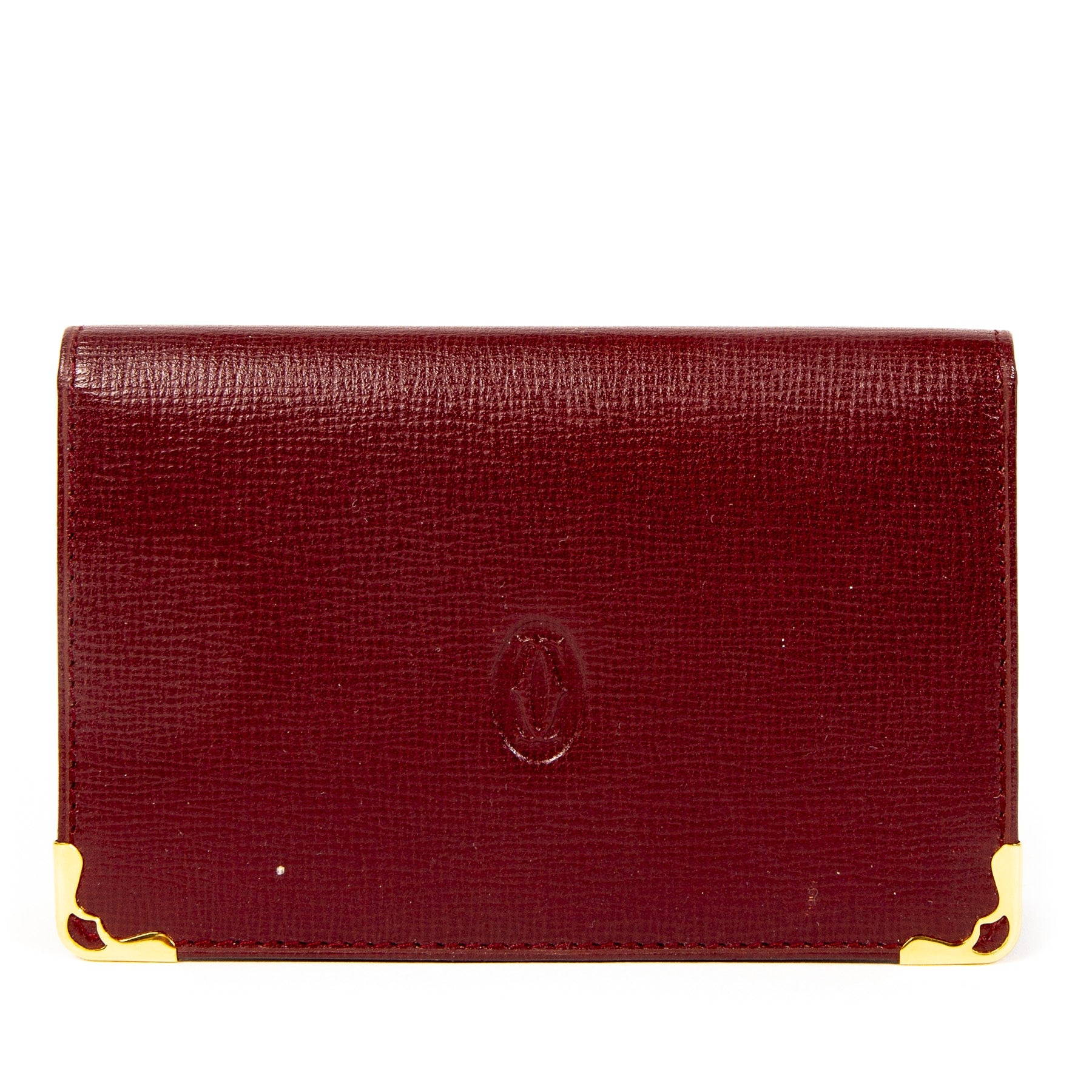 Cartier Burgundy Leather Small Card Holder