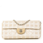 Authentic second-hand vintage Chanel East West Chocolate Bar Bag at online webshop LabelLOV