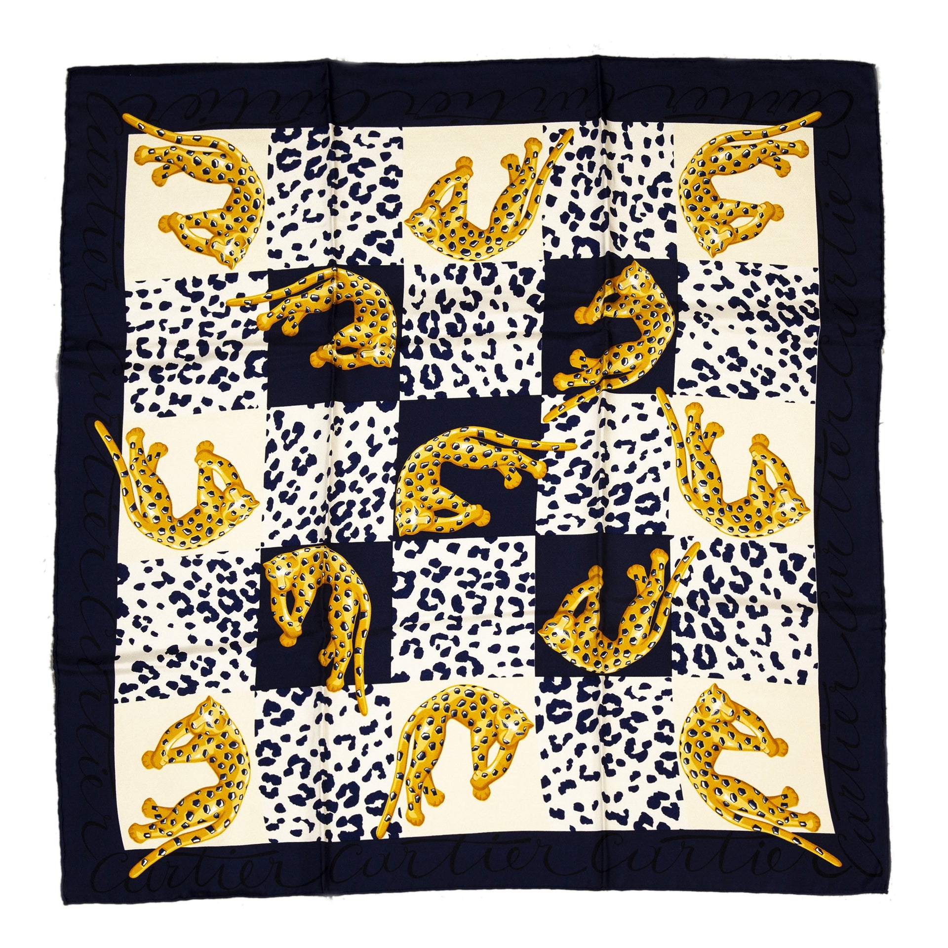 Cartier Blue Panthère Scarf