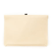 Authentieke Tweedehands Delvaux Ivory Ennvelope Clutch juiste prijs veilig online shoppen luxe merken webshop winkelen Antwerpen België