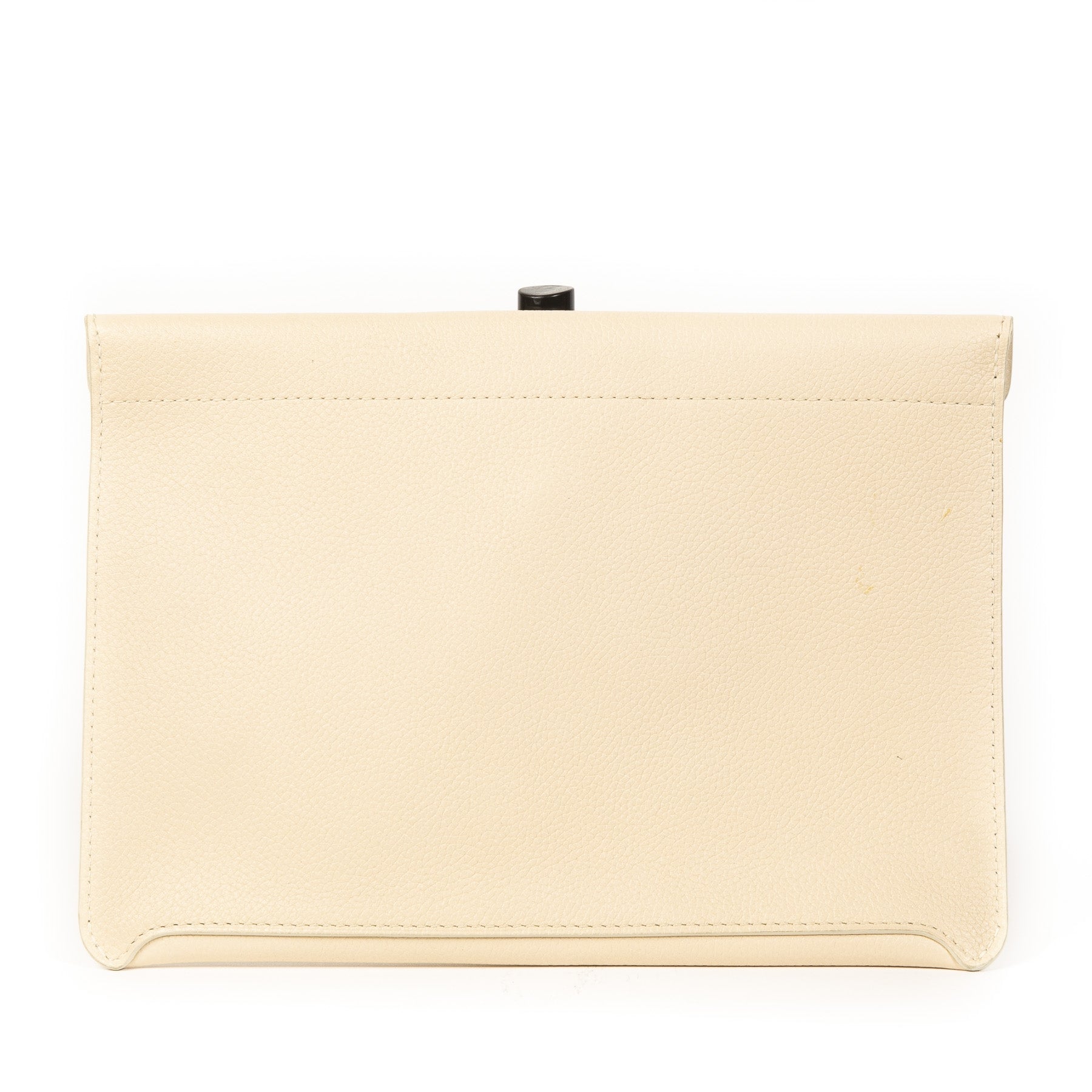 Authentieke Tweedehands Delvaux Ivory Ennvelope Clutch juiste prijs veilig online shoppen luxe merken webshop winkelen Antwerpen België