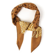 Cartier Silk Cognac Chain Pattern Scarf