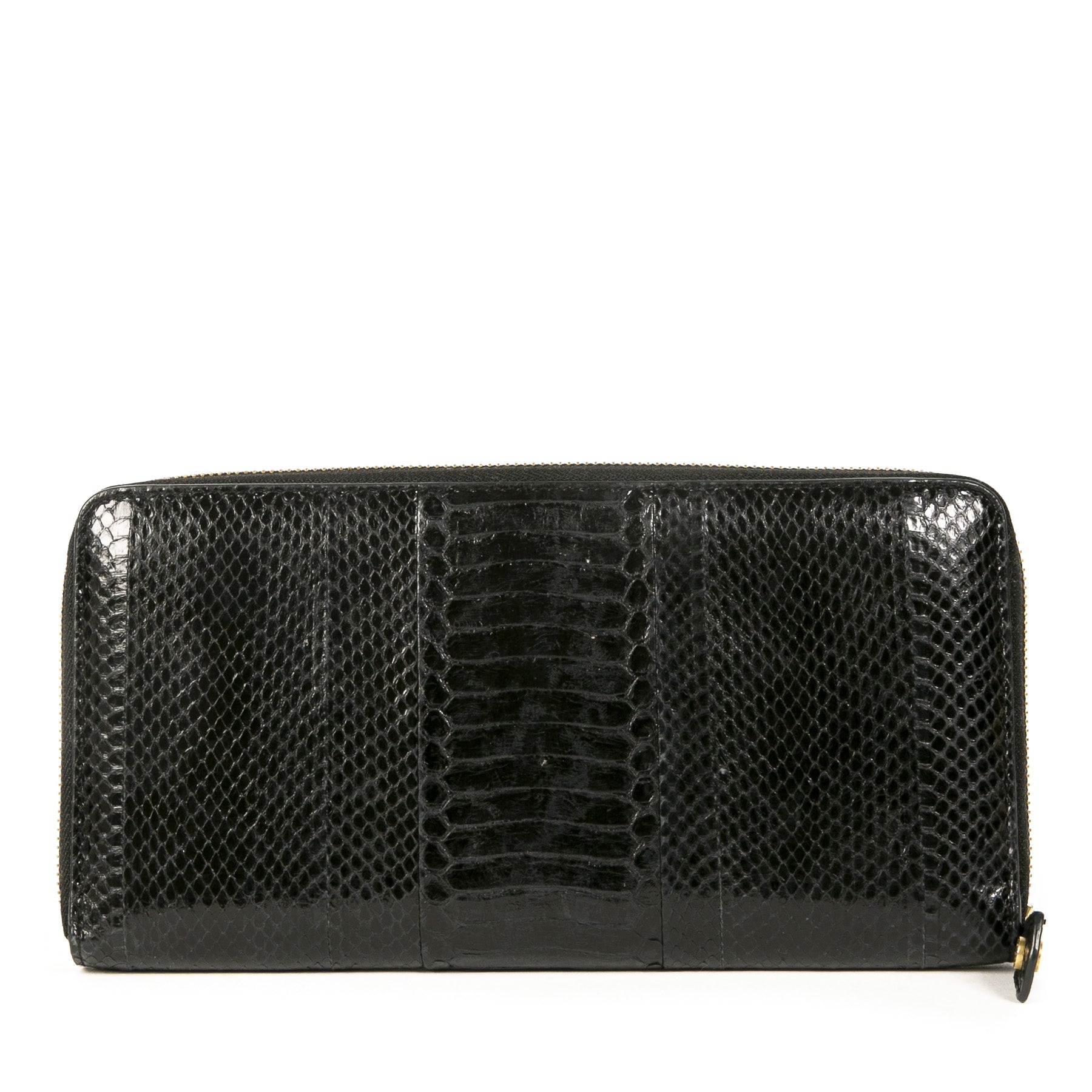 Authentieke Tweedehands Jimmy Choo Black Python Embossed Leather Clutch juiste prijs veilig online shoppen luxe merken webshop winkelen Antwerpen België mode fashion