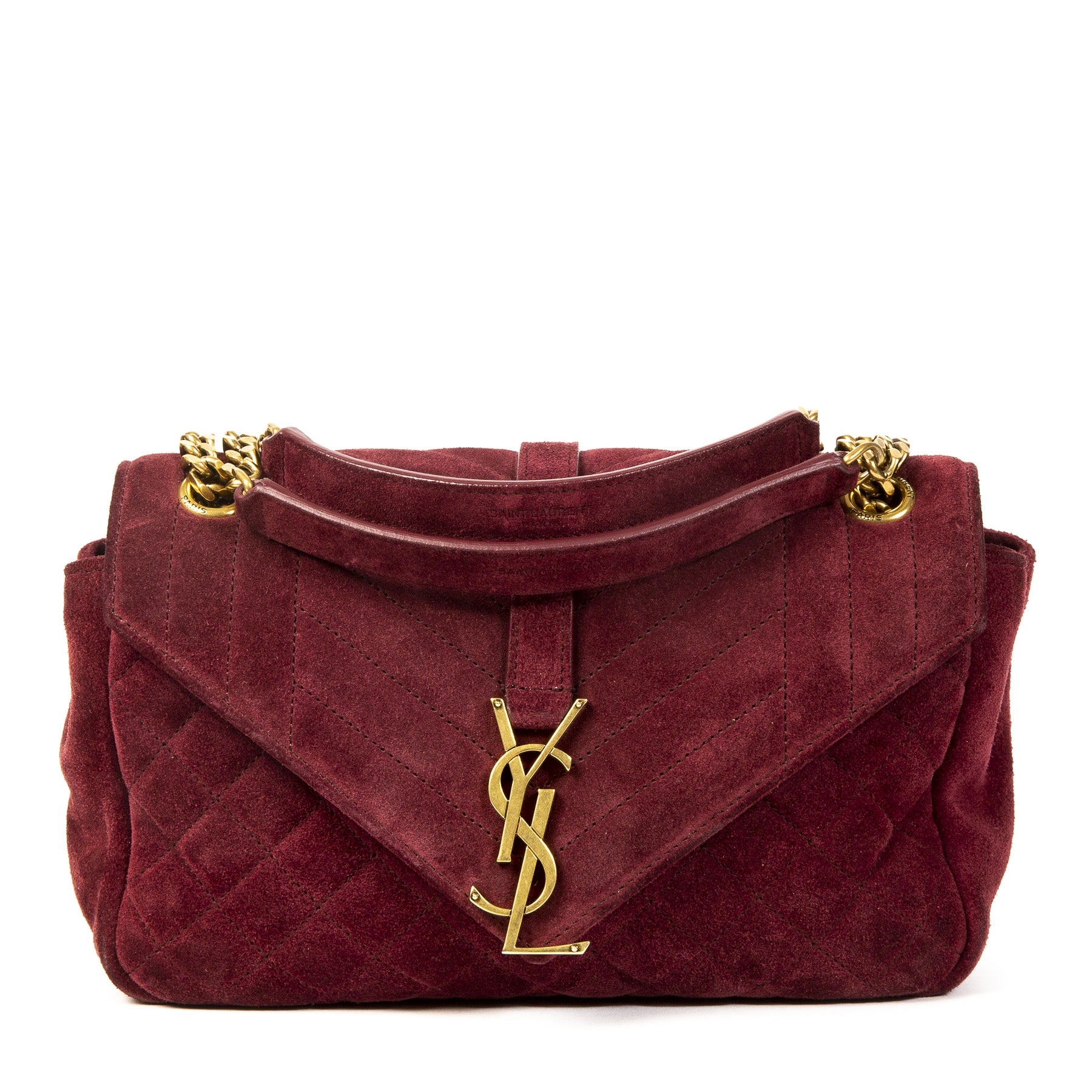Authentic second-hand vintage Saint Laurent Medium College Bag buy online webshop LabelLOV